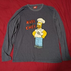Simpsons Homer Large Long Sleeve T- Shirt
